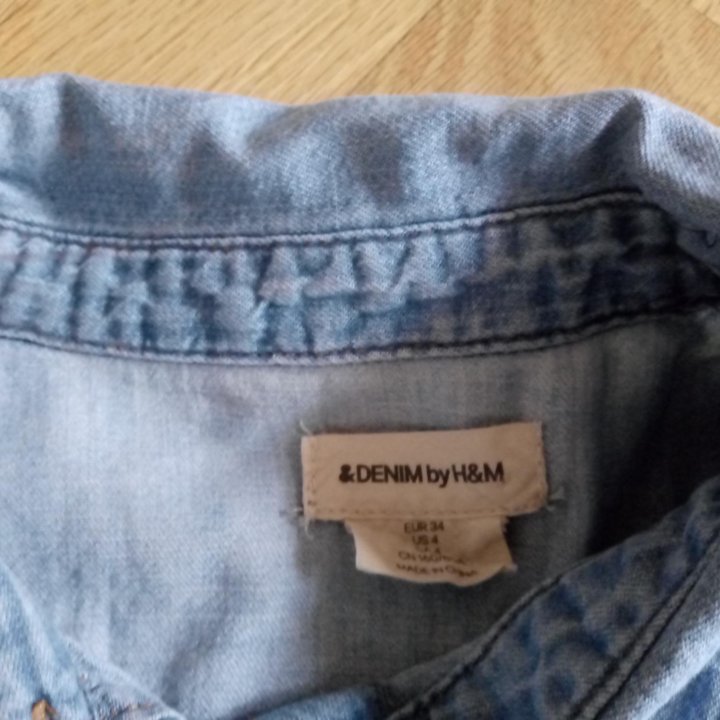 Джинсовая рубашка XS &Denim by H&M (Швеция)