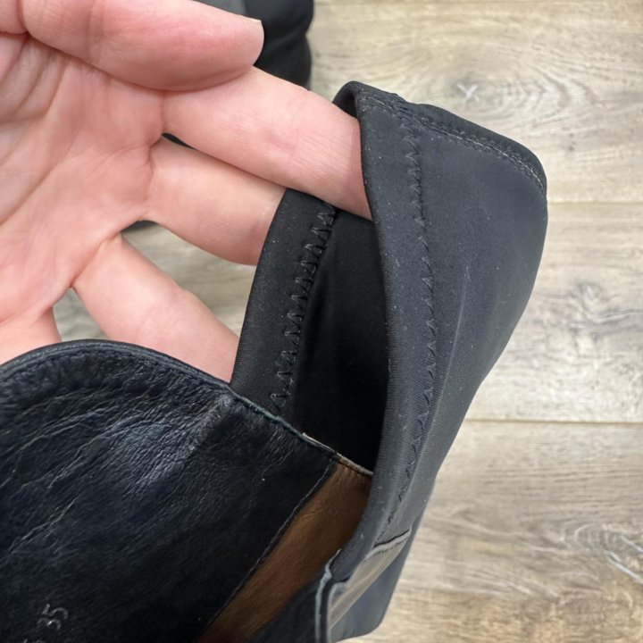 Ботфорты кожаные