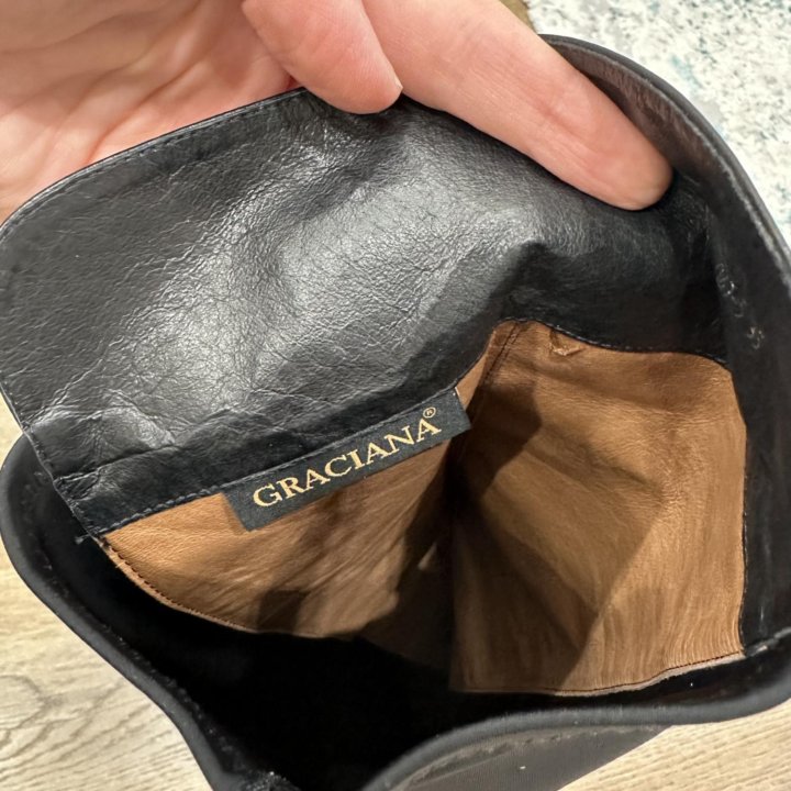 Ботфорты кожаные