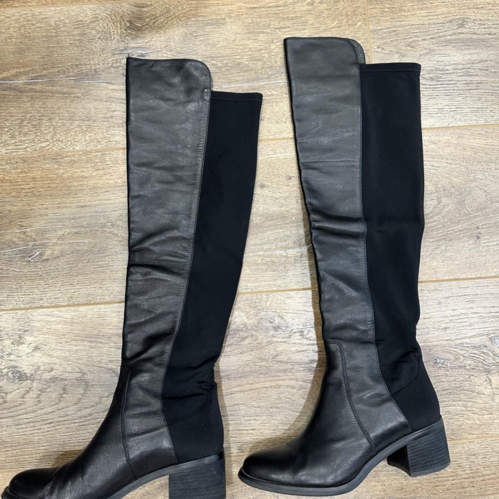 Ботфорты кожаные