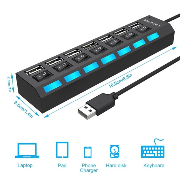 USB разветвитель на 7 портов / USB HUB