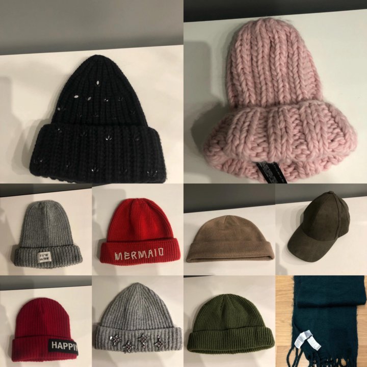 Новые шапка Zara, Bershka, Befree, Zolla