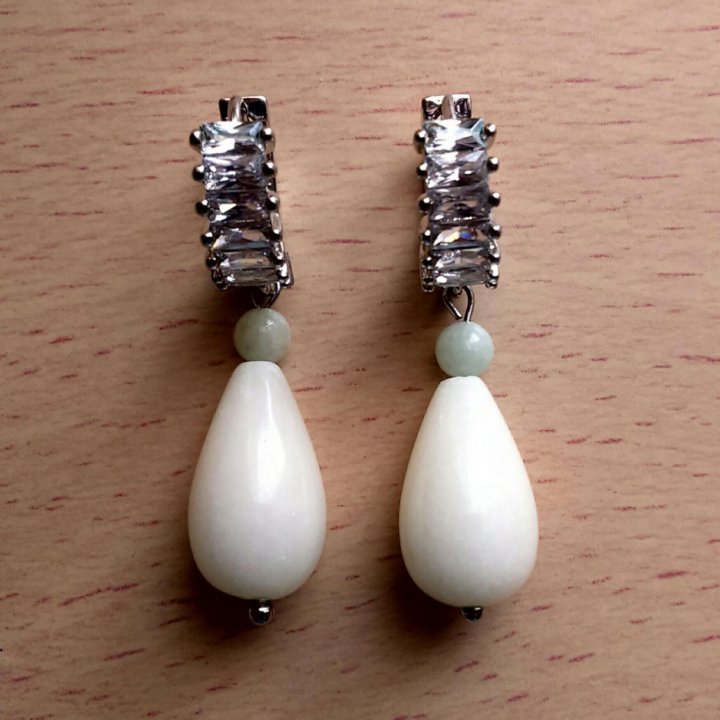 Серьги с кальцитом