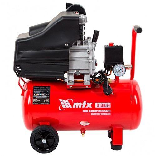 Компрессор масляный MTX DC1500L/24 (210 л/м)