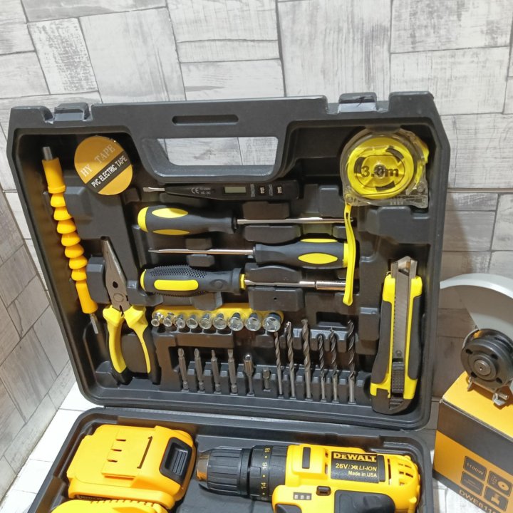 Шуруповерт+ушм болгарка Dewalt