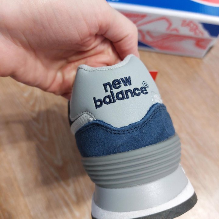 Кроссовки New Balance 574 синие натуральные