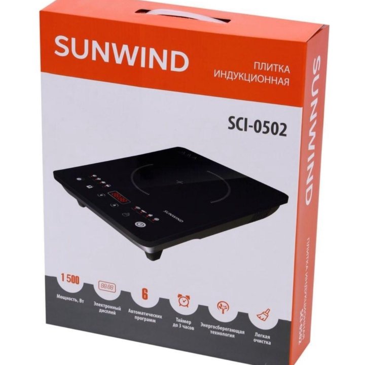 Новая Индукционная плита SunWind 1500Вт