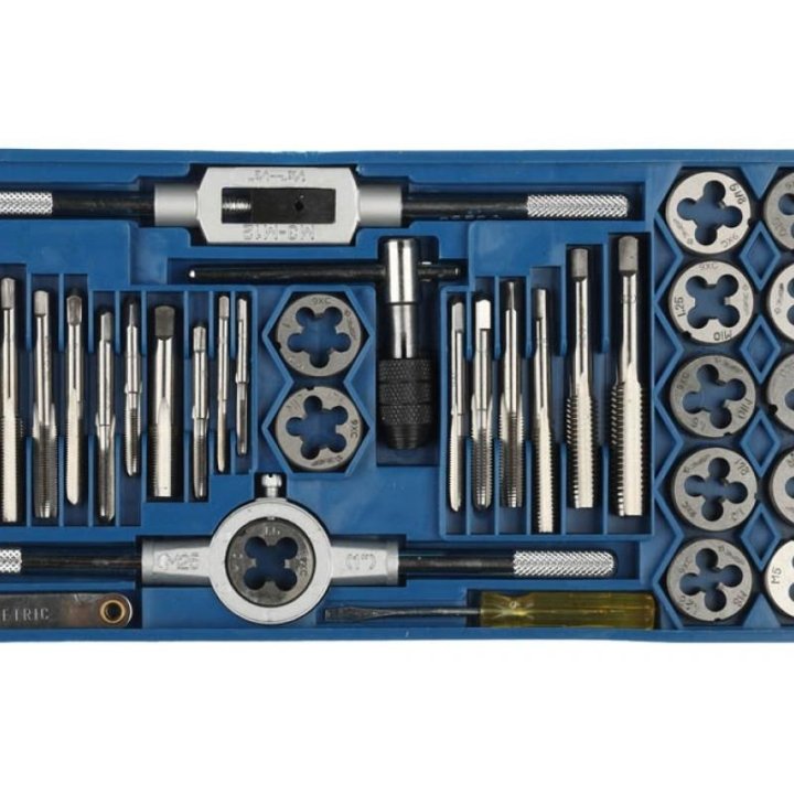 Резьбонарезной набор (лерки, метчики) 40 предметов