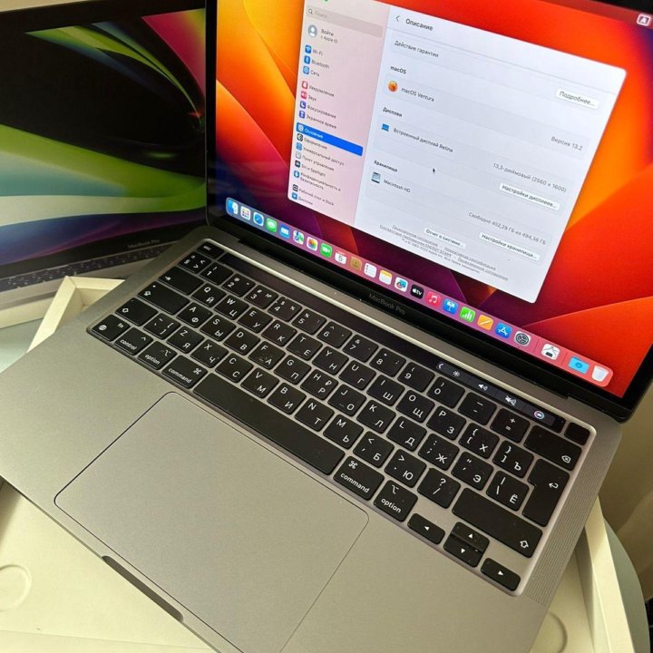 MacBook Pro 13 2020 M1/512gb/8gb/107 циклов, короб