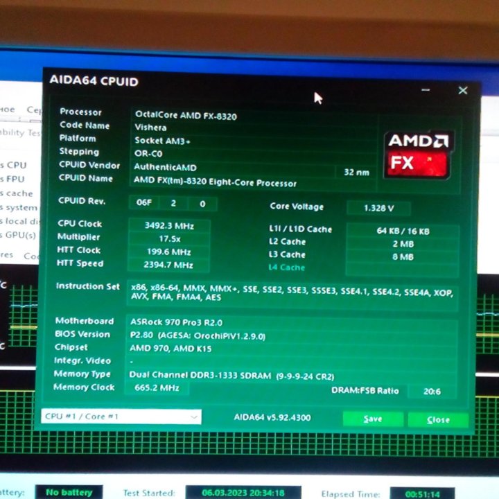 ASRock 970 M Pro 3 +FX 8320+Куллер