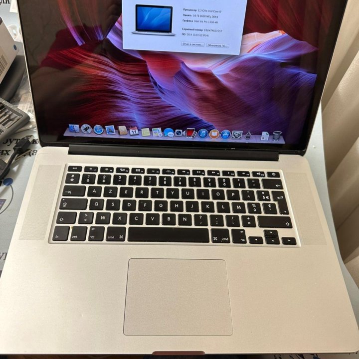 MacBook Pro 15 late 2013, 1 цикл , 16gb, GeForce 7