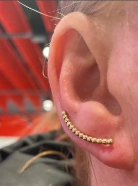 Золотые серьги-каффы