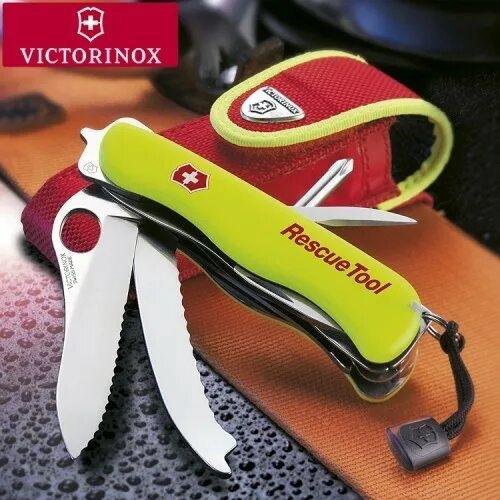 Нож Victorinox Rescue, 111 мм, жёлтый. Б/У