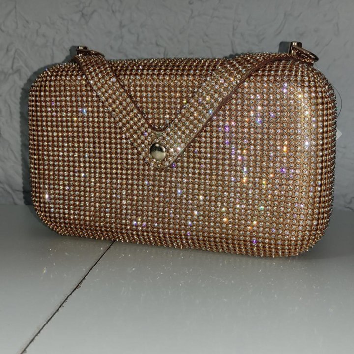 Клатч Три цвета.со стразами.