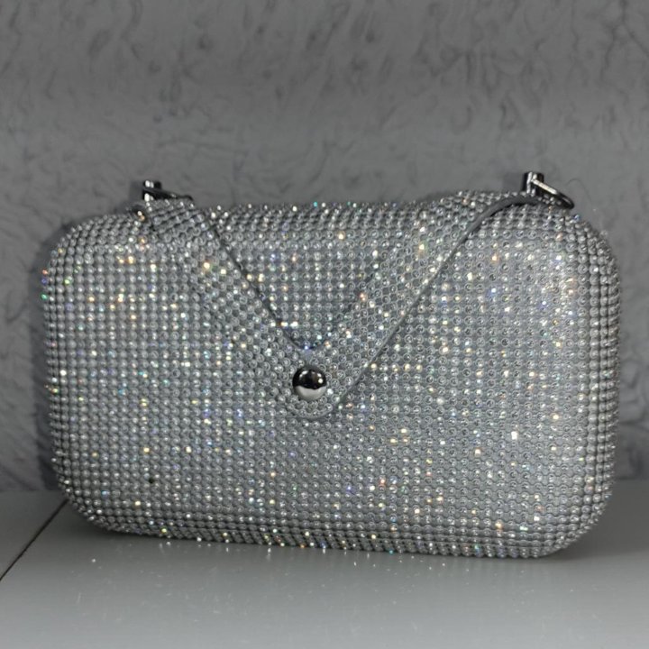 Клатч Три цвета.со стразами.