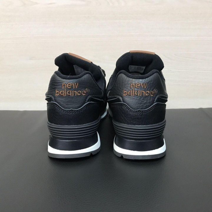 Кроссовки New Balance 574 кожаные черные