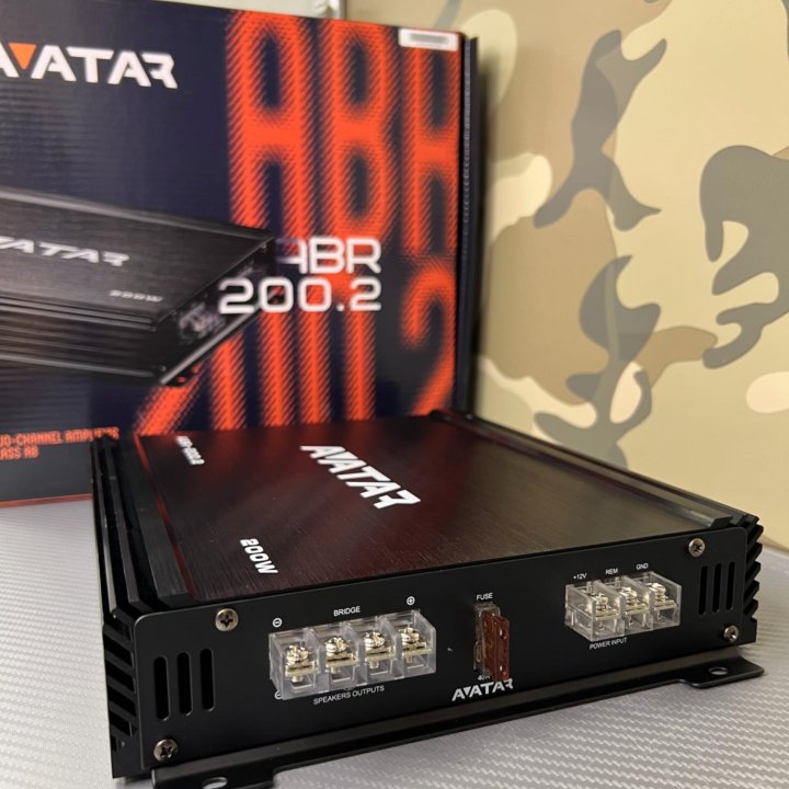 Усилитель авто Avatar ABR-200.2 (2 канала) 200 Вт