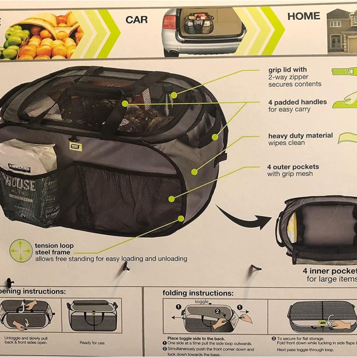 Складная сумка органайзер для дома и багажника нов