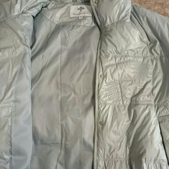 Новая! Куртка оверсайз 46-48-50р.серебряный цвет