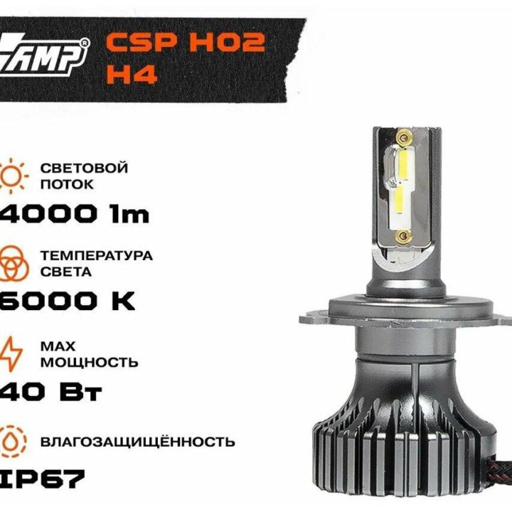 Светодиод головного света AMP LED CSP HO2