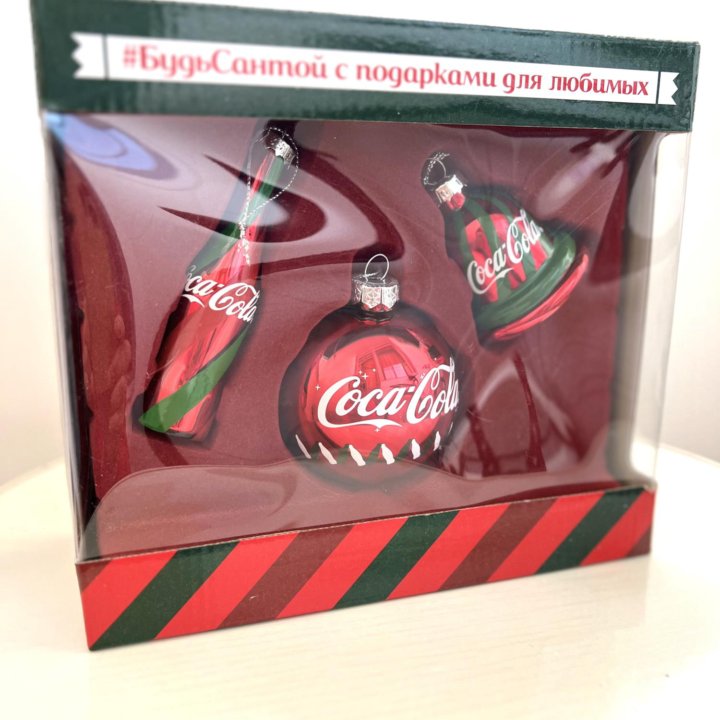 Набор новогодних игрушек Coca-Cola