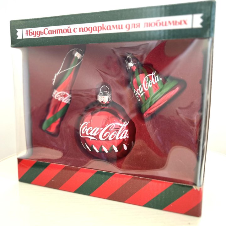 Набор новогодних игрушек Coca-Cola