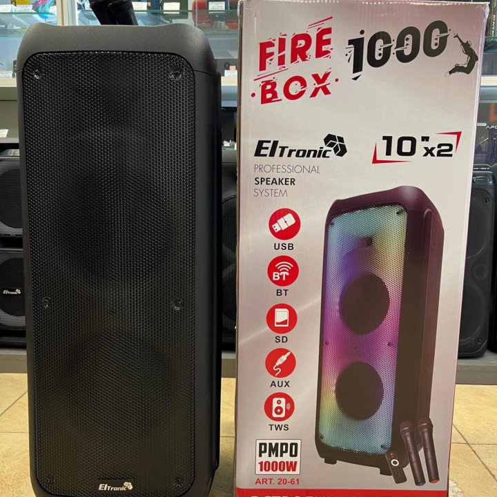 Колонка мощная караоке ElTronic 20-61 FireBox 1000