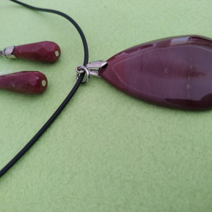 Серьги с кулоном