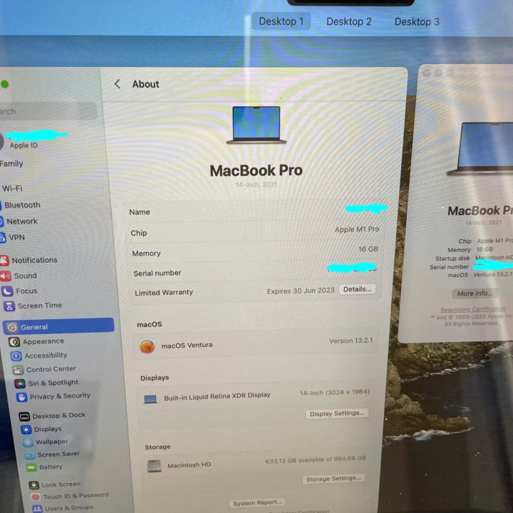 Apple MacBook Pro M1 Pro 16 GB 1TB (на гарантии)