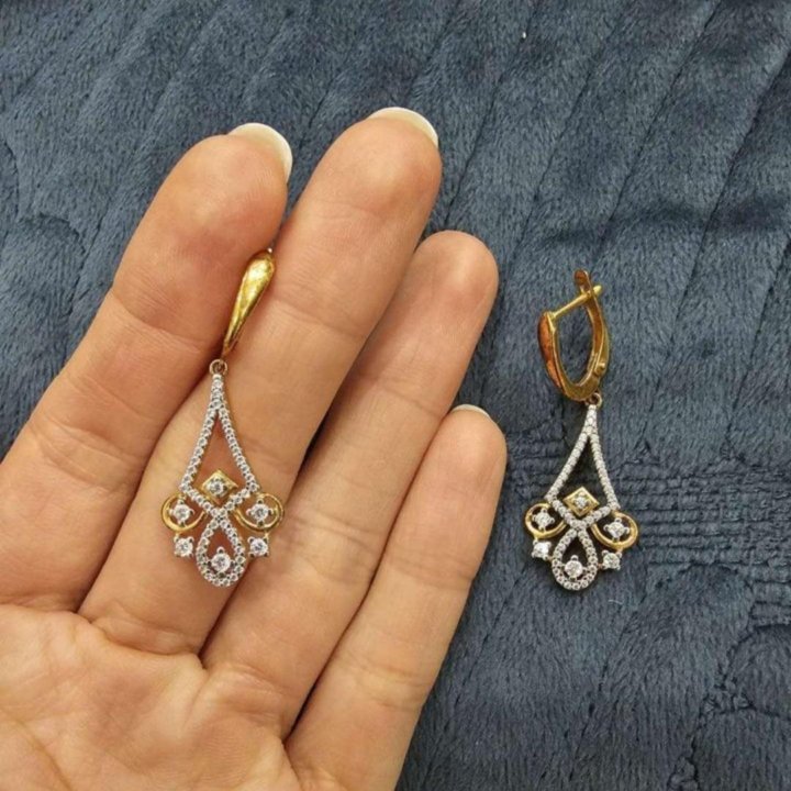 Серьги серебро 925 проба