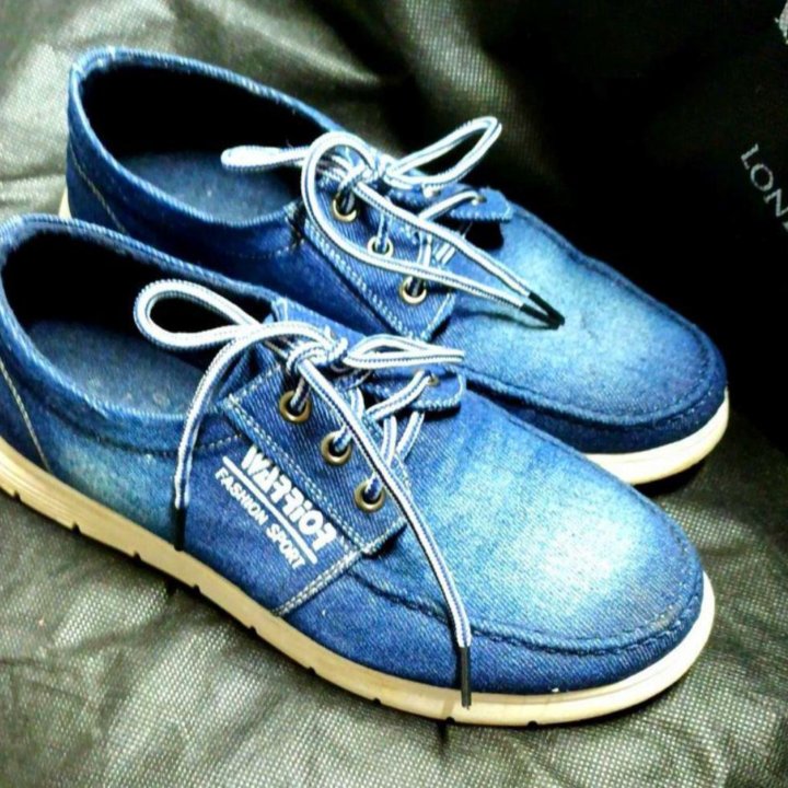 Мокасины джинсовые