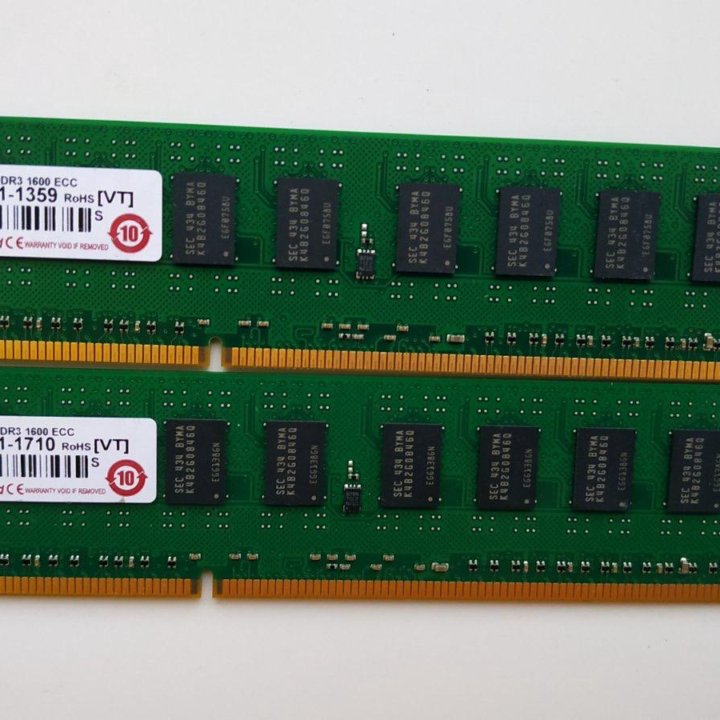 Оперативная память Transcend 2G 1Rx8 DDR3 1600 ECC