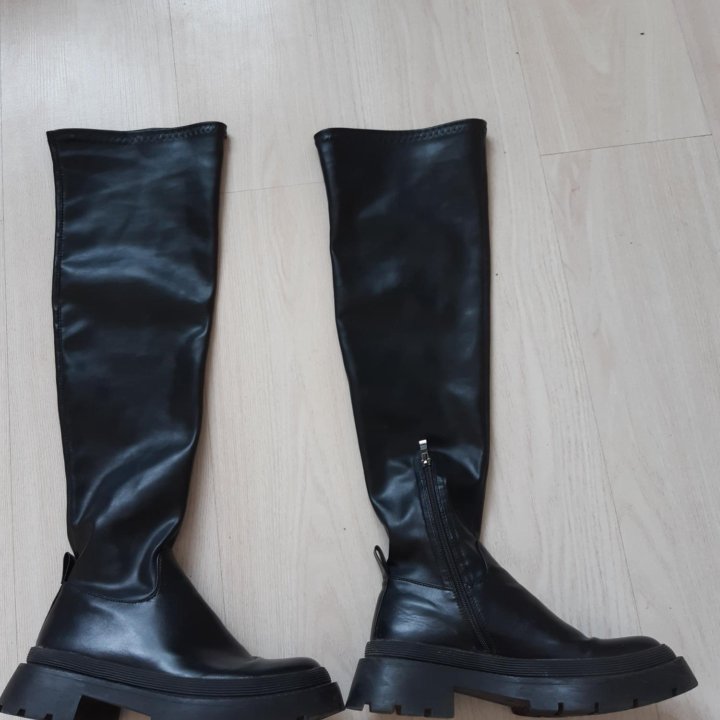 Ботфорты кожа