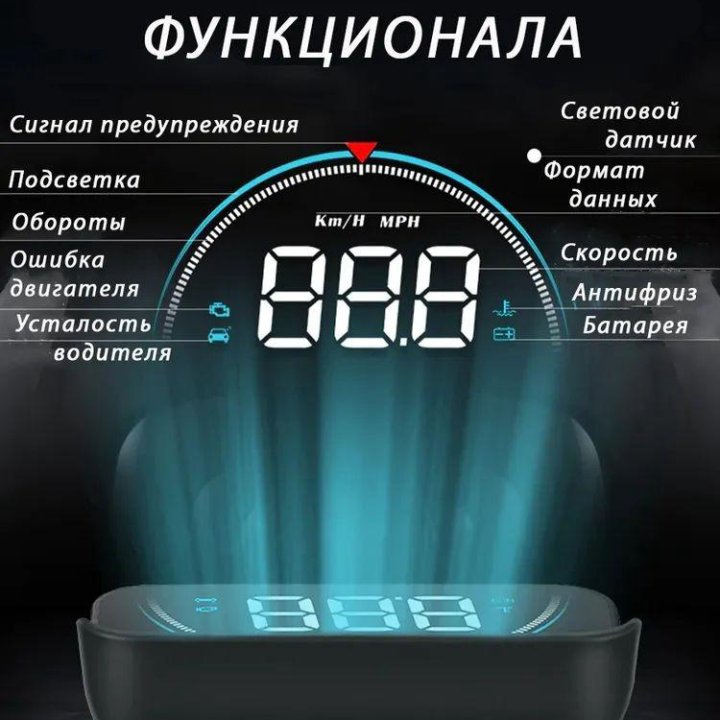 Проекция на лобовое стекло OBD2 II EUOBD