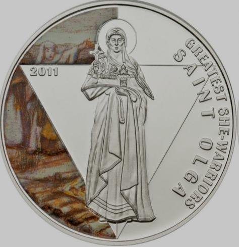 Того 500 фр. 2011 Св. Ольга Ag925 Proof