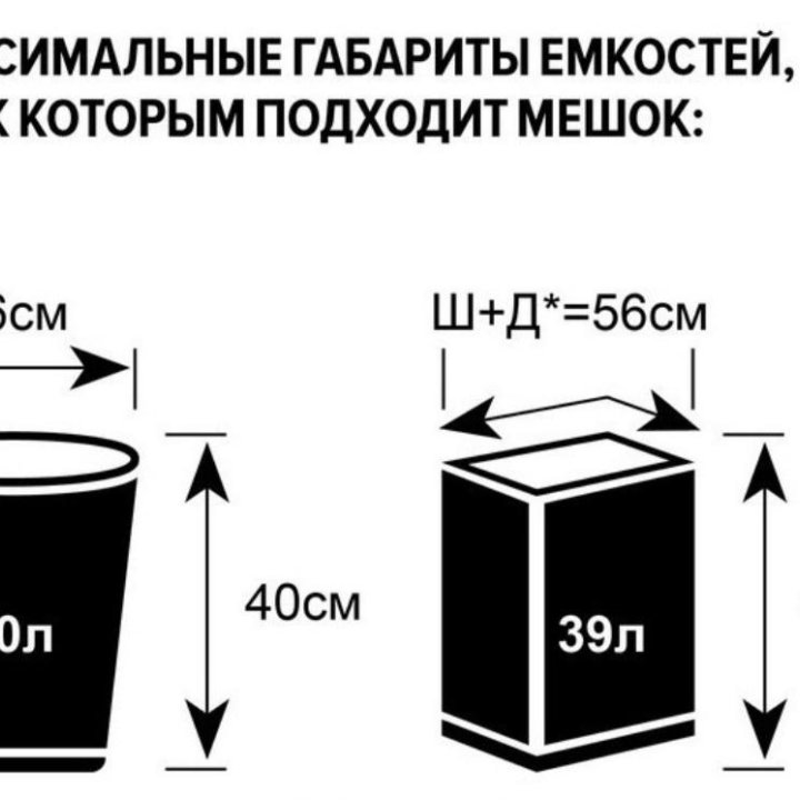 МЕШКИ ДЛЯ МУСОРА 60Л 58Х68СМ ЧЕРНЫЕ 30ШТ