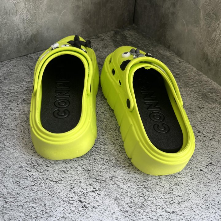 Крокс crocs тапочки салатовые