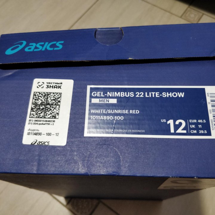 Оригинальные Asics Nimbus 12 US / 29.5 см