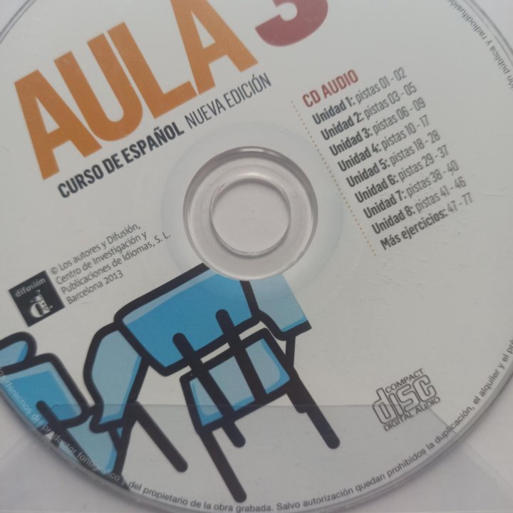 Новые Aula 1, Aula 2, Aula 3,4 учебники испанского