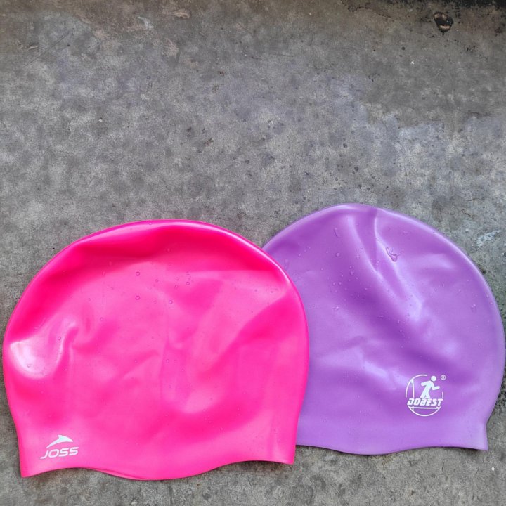 Комплект 2 шапочки+очки для плавания.
