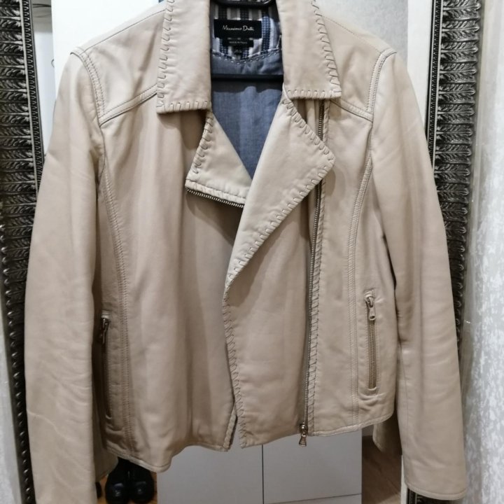 косуха натуральная кожа, Massimo dutti.