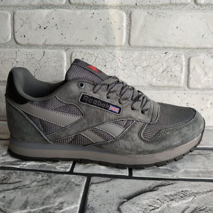 Кроссовки reebok classic серые летние, р3