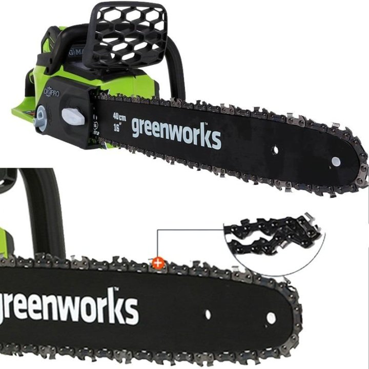 ЦЕПНАЯ ПИЛА АККУМУЛЯТОРНАЯ GREENWORKS GD40CS40