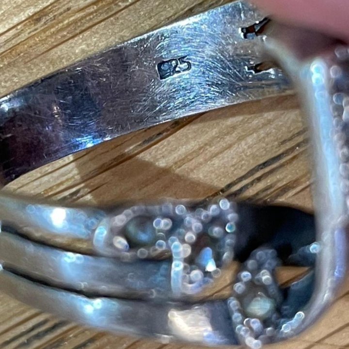 Кольцо серебро