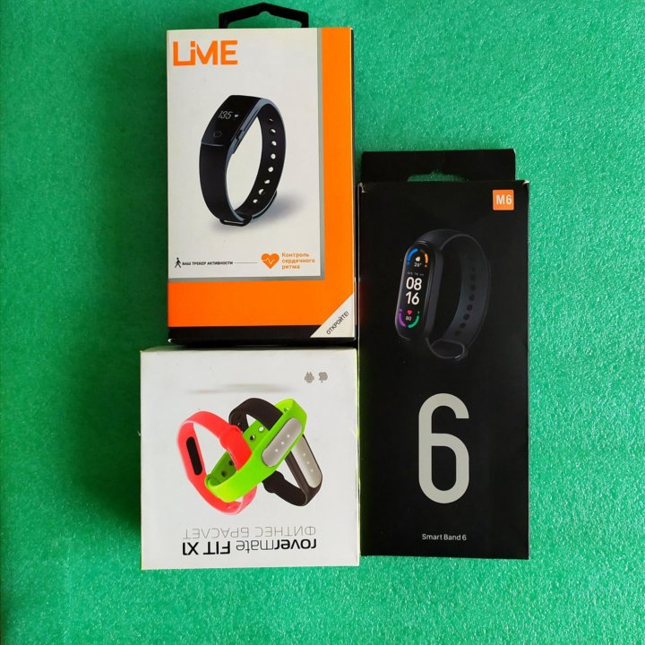 Фитнес браслет Band M6. Lime. Rovermute FitX1.