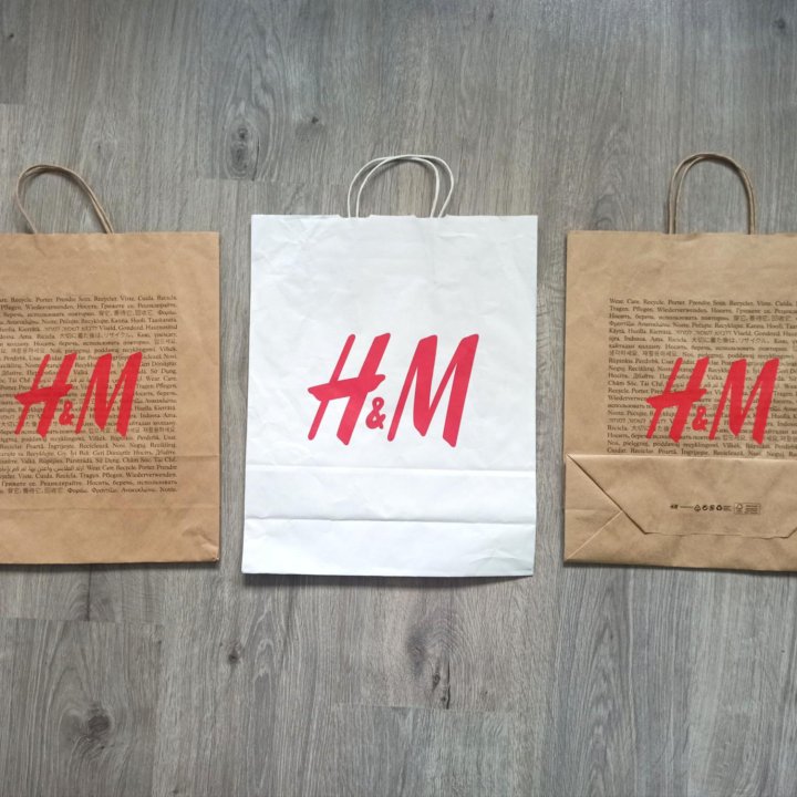 Крафт пакет H&M упаковка для одежды