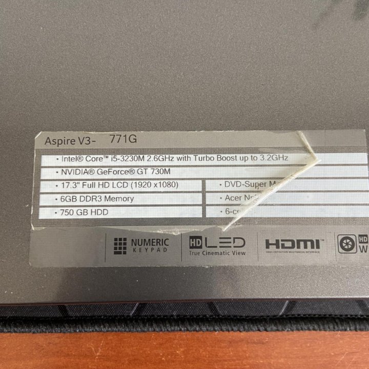 Ноутбук Acer Aspire V3 - 771G