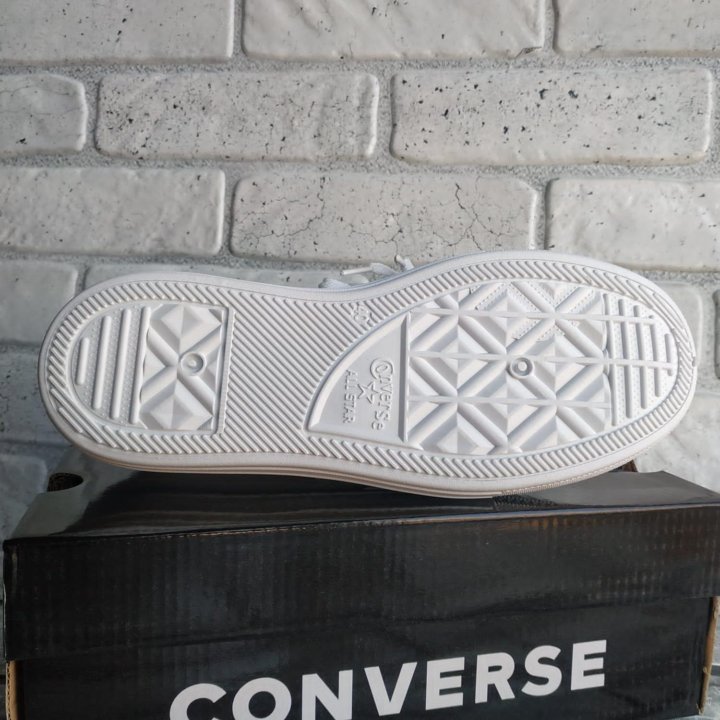 Кеды белые на платформе converse, р8