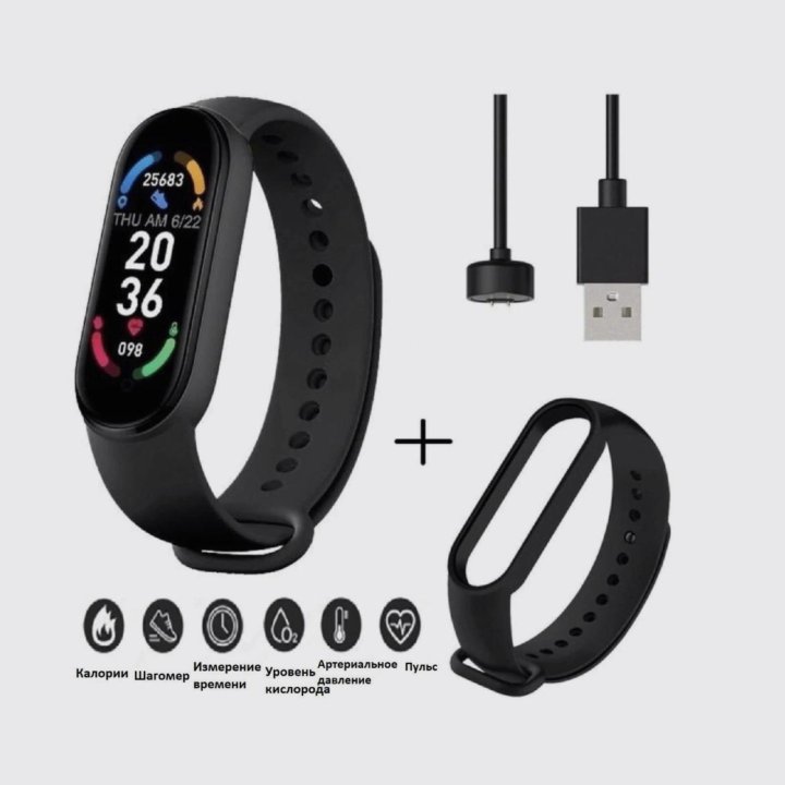 Умные часы Smart Band 7, черный