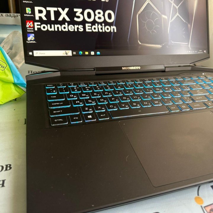 MECHREVO 17.3”, 16gb RTX3080 GDDR6 165w, 32gb DDR4